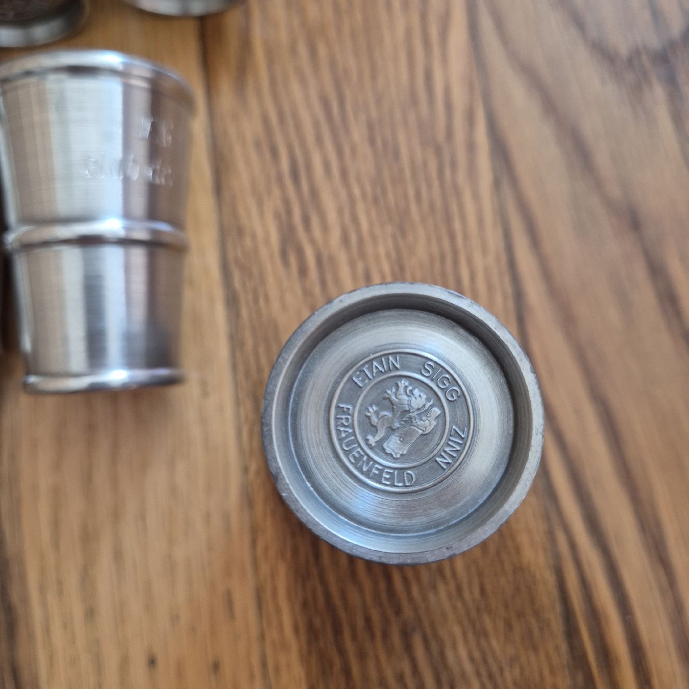Sigg Gläser: Lot de 7 gobelets en étain  – Gebraucht aus Versoix von Lenas9 1