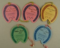 SCHWEIZERISCHER RENNVEREIN 30er JAHRE EINTRITTSBÄNDEL PFERDE