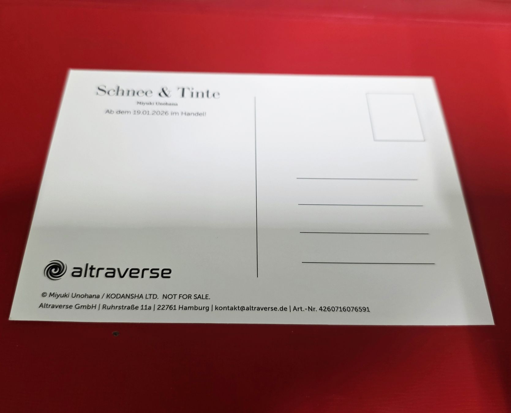 Fumetti: Schnee und Tinte - Manga Postkarte – Nuovo (secondo la descrizione) da Reinach BL venduto da _MasterK_ 1