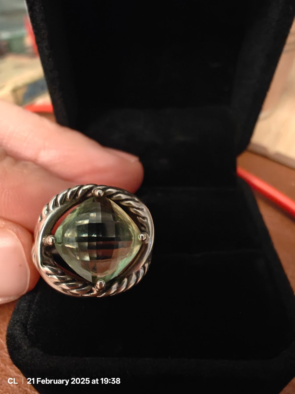 Anelli: David Yurman Infinity Ring mit Prasiolit, Gr. 6.75 (ca 54) – Usato da Hausen AG venduto da locitg 4