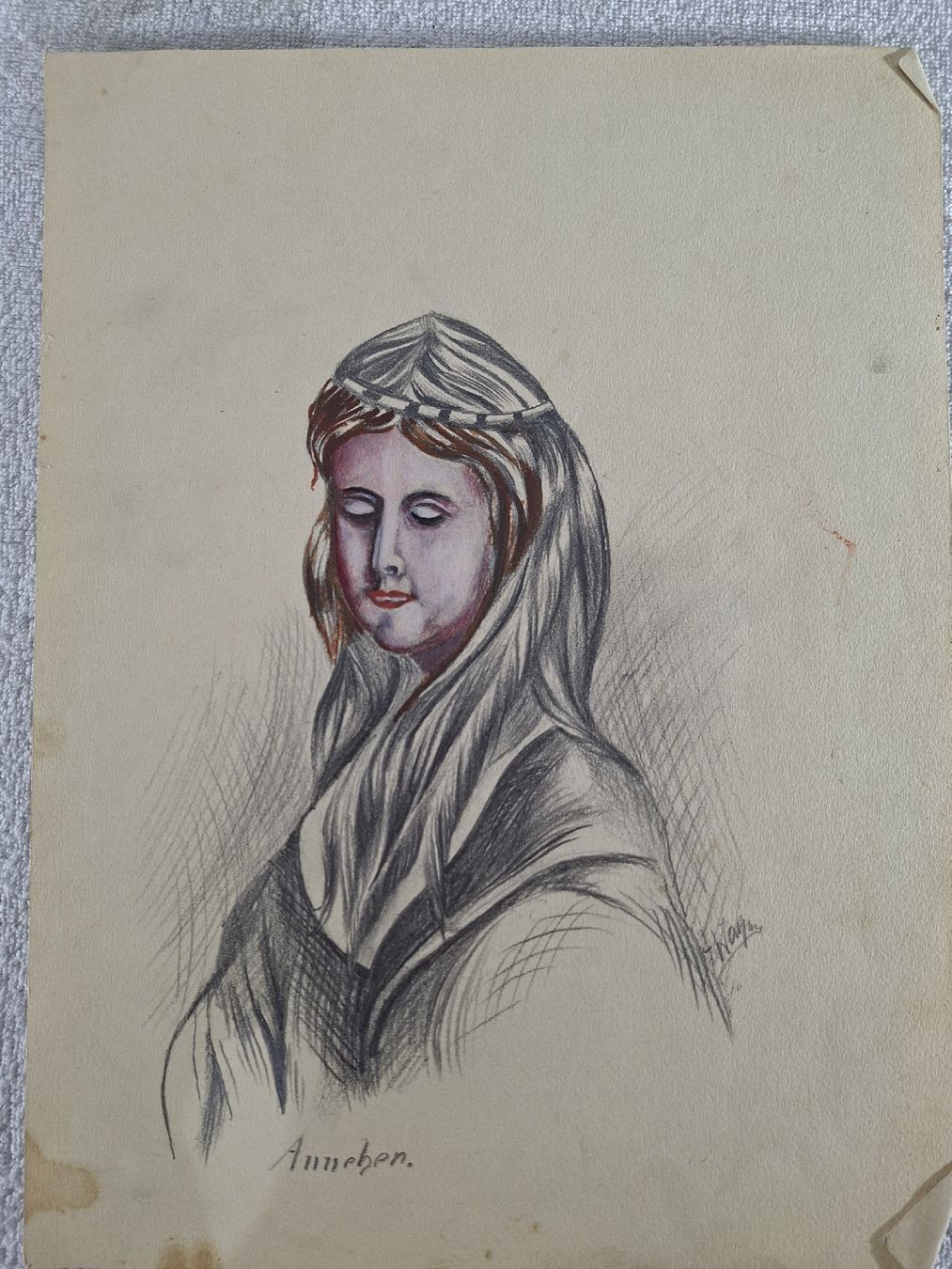 Gemälde: antike Zeichnungen um 1909 – Gebraucht aus Grindelwald von carro5 5