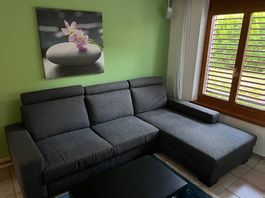 IKEA Ecksofa mit Récamiere & Stauraum  Dunkelgrau