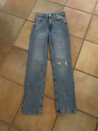 Vintage Straight High Waist-Jeans, Gr. 34