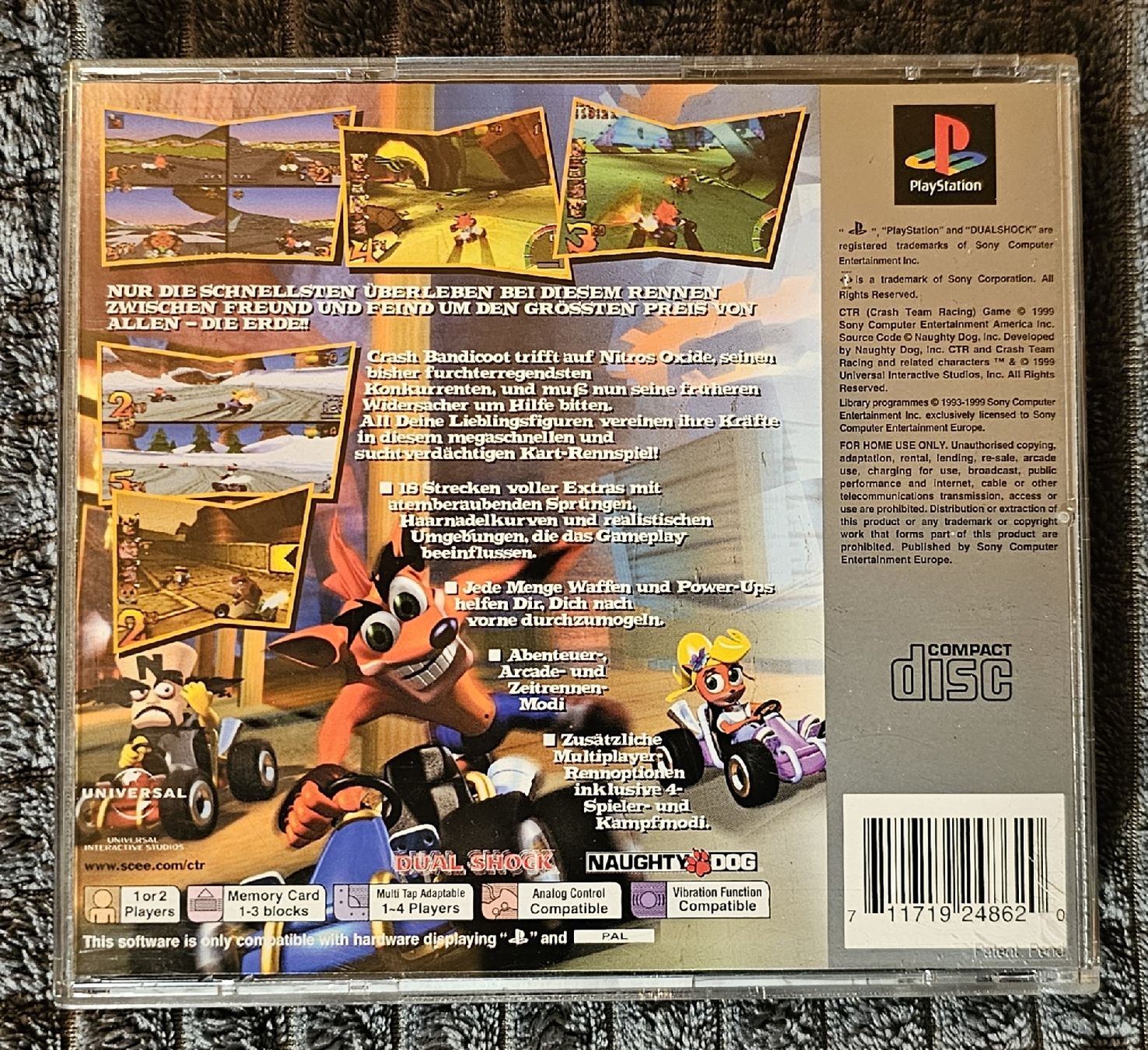 Sony Giochi: CTR CRASH TEAM RACING - PAL - DEUTSCH - NEUWERTIG – Usato da Ochlenberg venduto da on3x 3