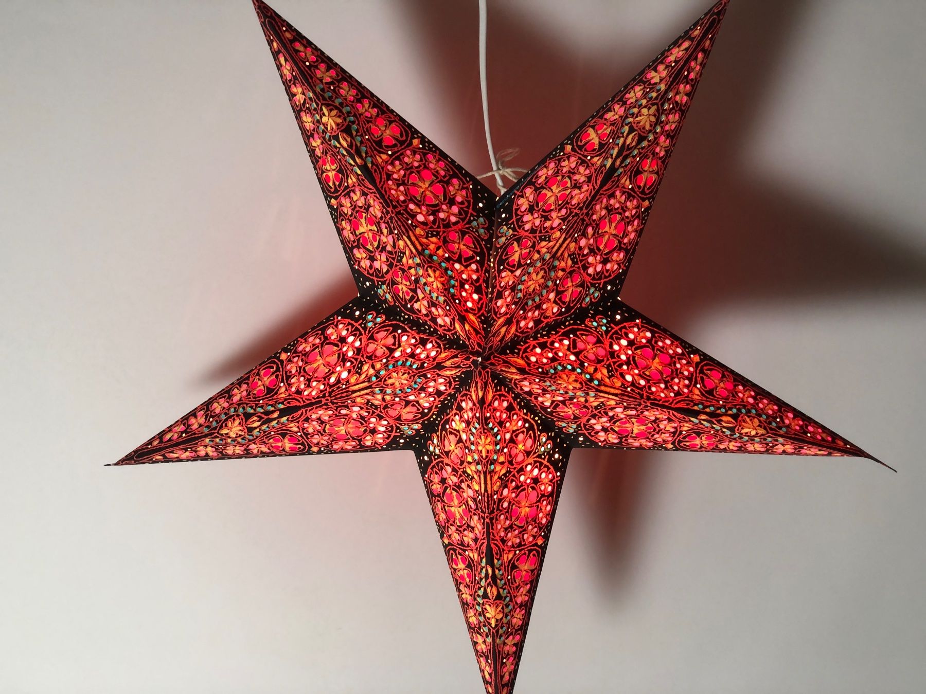 Ghirlande e barre luminose: Leuchtstern - kalea red - 60cm / mit Kabel + LED – Nuovo e nell'imballaggio originale da Bergdietikon venduto da Garak 2