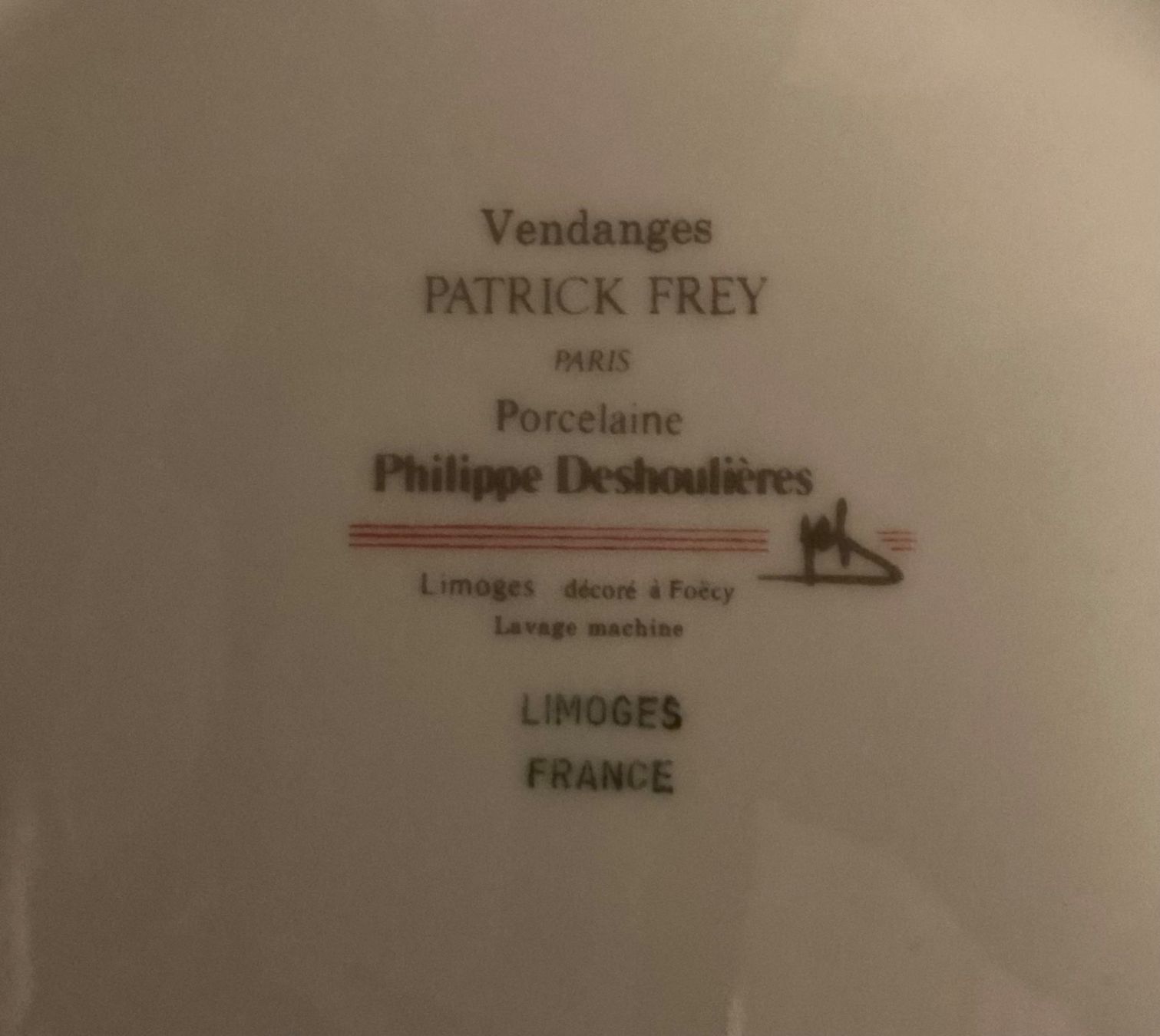 Set di piatti: Geschirrset Philippe Deshoulières – Usato da Riniken venduto da begeh-r-bar 6