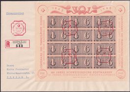 1943, W16, LUXUSBLATT auf BRIEF 6.MÄRZ, echt gelaufen 1800.-