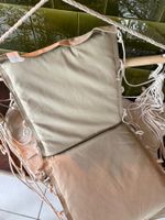 Hängesessel beige mit Holzstab