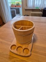 Holz-Küchen Organizer mit Tablett, Besteckhalter