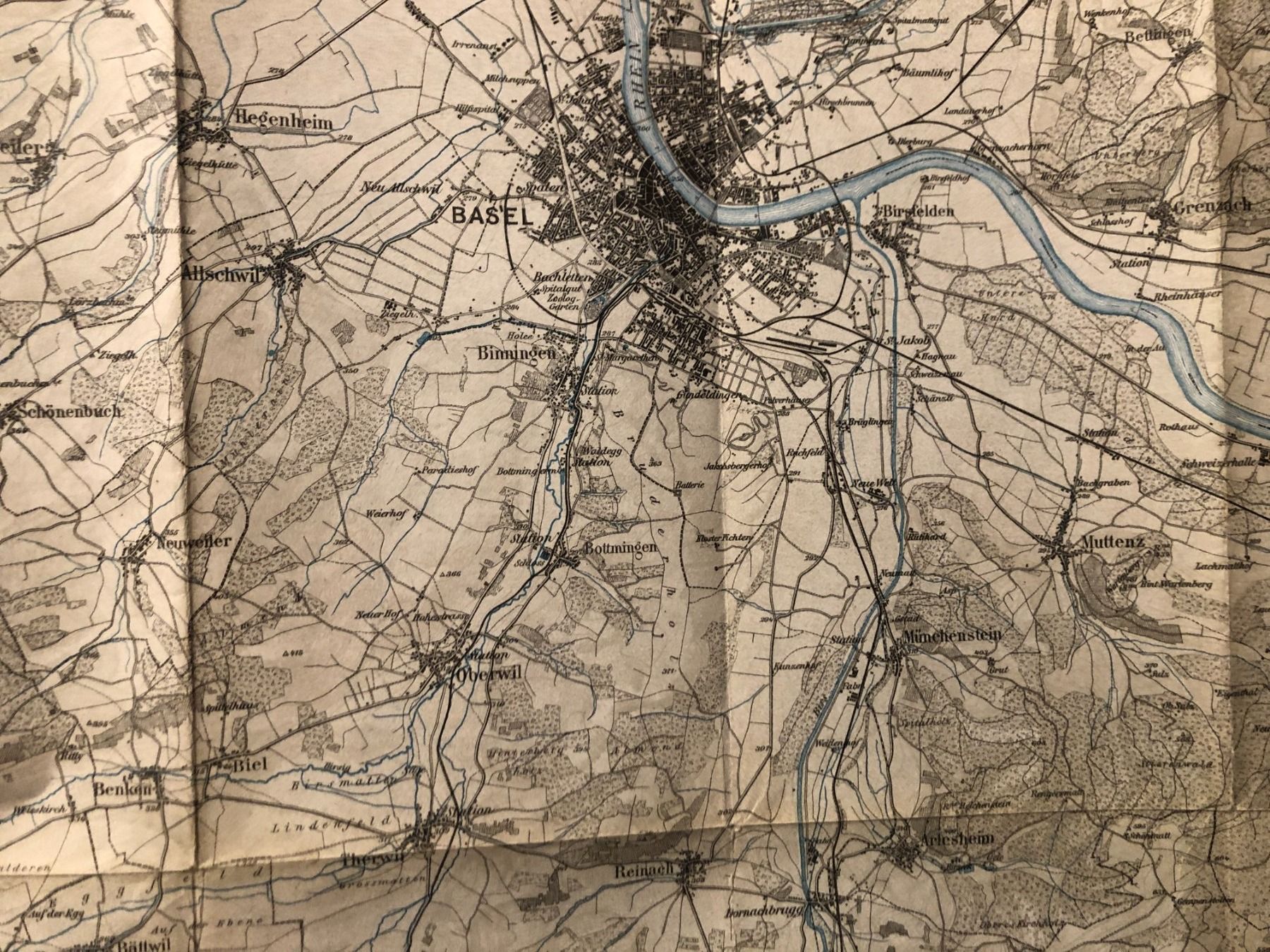 Cartine & Atlanti: Stadtplan Basel (und Umgebung) 1902 – Usato da Zürich venduto da allp 6