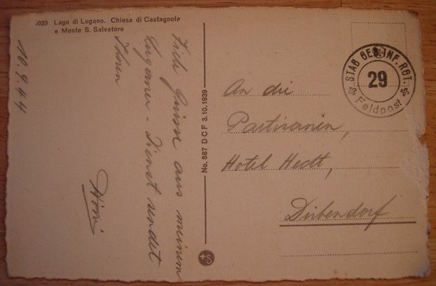 Cartoline postali: Ansichtskarte gelaufen - Chiesa di Castagnola – Usato da Dübendorf venduto da rumpumpel 1