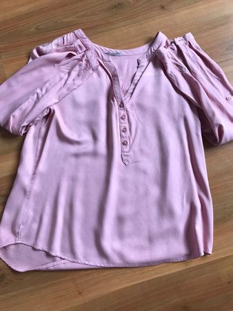 Bluse Tunika altrosa Viskose Baumwolle Gr. M