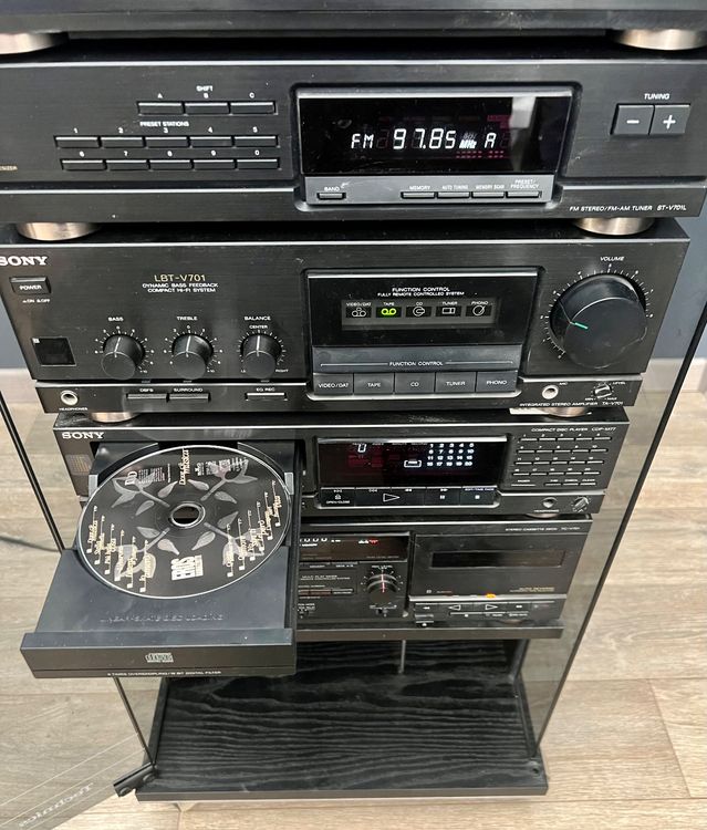 Top Vintage Hi-Fi Stereoanlage mit Hi-Fi Rack Sony (Gebraucht) in ...