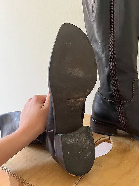 Scarpe da donna: Braune Lederstiefel – Usato da Bern venduto da nal_5x9x 3