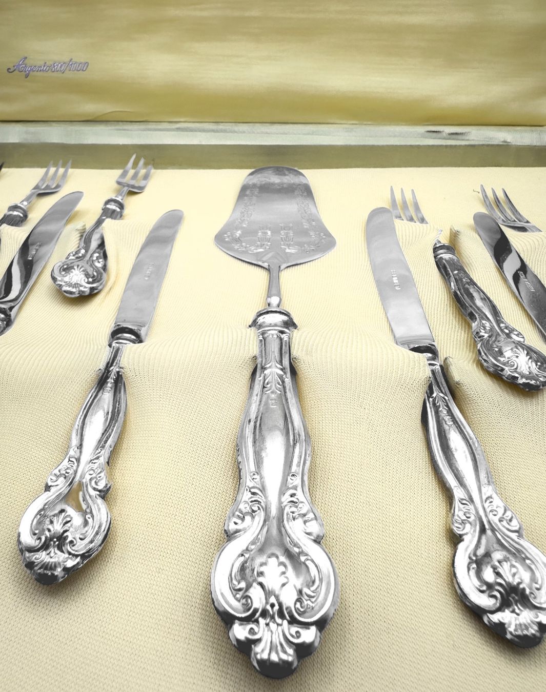 Solingen Set di posate: Dessert-Service in Silber Titel 800 – Usato da Lugano venduto da Historianlugano 2