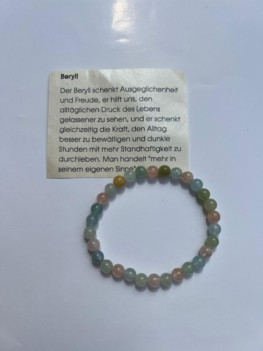 Bracciali & Braccialetti: 1 Stein-Armband aus Beryll – Nuovo e nell'imballaggio originale da Buchs SG venduto da Pocolocoli 2