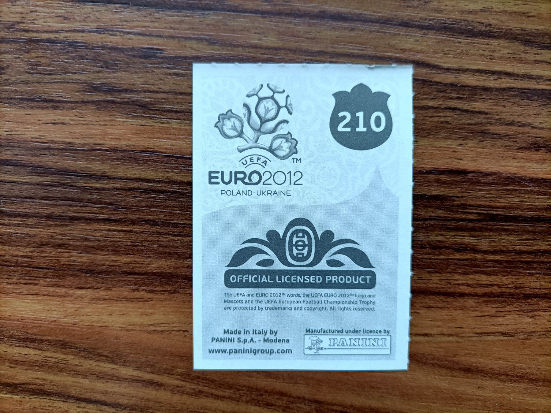 Panini Carte collezionabili: EM 2012-Nr. 210 – Nuovo (secondo la descrizione) da Hittnau venduto da stamps_and_coins 1