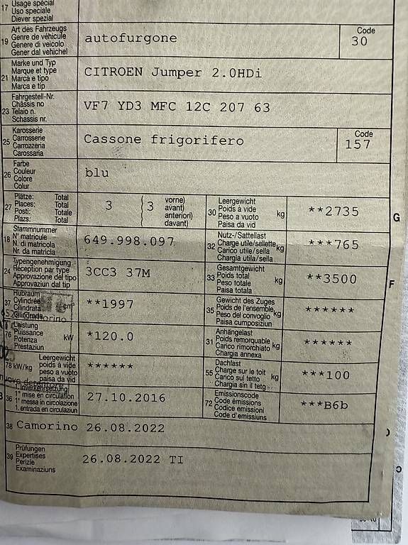 Véhicules utilitaires: Frigorifero Autofurgone  – D'occasion à Giubiasco par aut_zxs6 8