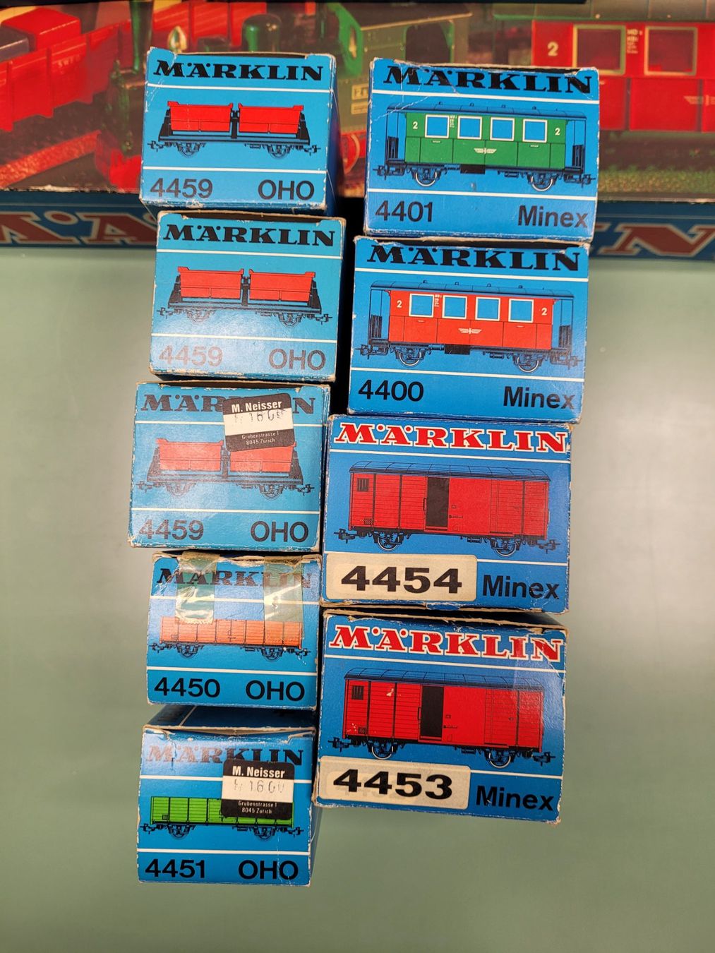 Märklin Modellini di ferrovie: Grosses Märklin Minex Set, Spur 0e – Usato da Perlen venduto da AhvidEvG 1