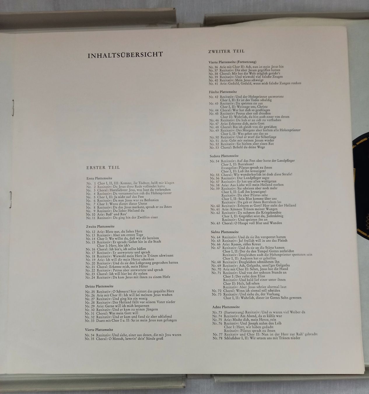 Dischi in vinile: LP-Sammlung "MATTHÄUS-PASSION" – Nuovo (secondo la descrizione) da Binningen venduto da mar_2jlr 8