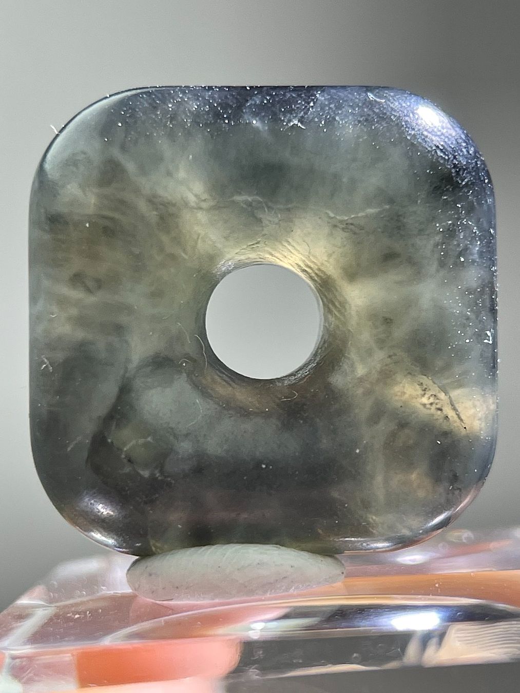 Ciondoli: Echte chinesische -Jade  Pi-Scheibe Ca.2cm – Nuovo (secondo la descrizione) da Schiers venduto da sisikristall 3