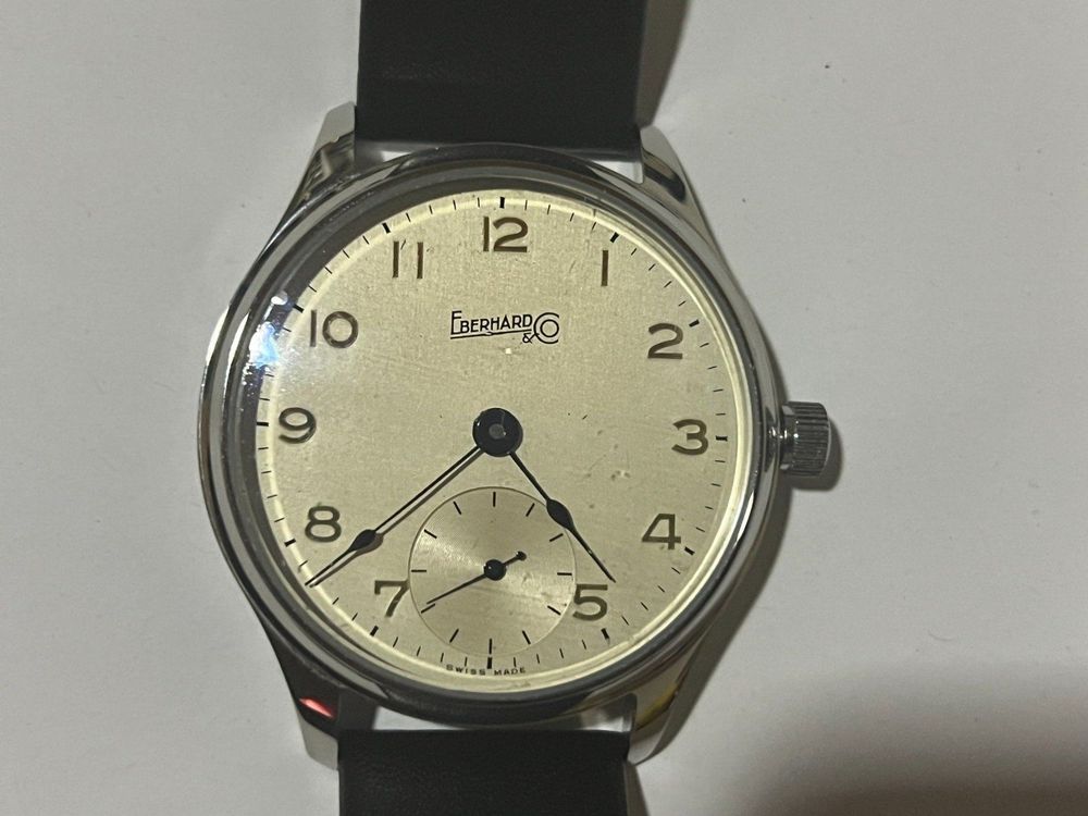 Cadran De Montre Noir Et Orange 37mm Pour Mouvement Unitas 6498-1 - Neuf étiqueté