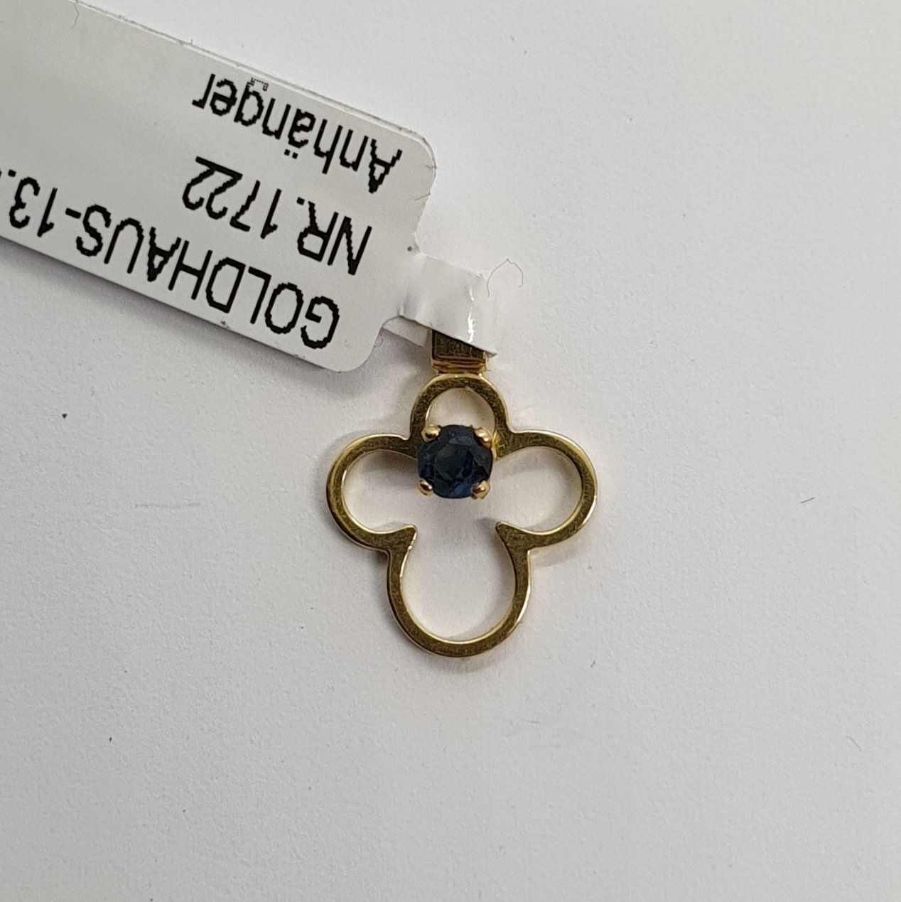 Ciondoli: Echt 18K Gold - Saphir Anhänger – Usato da Luzern venduto da Luzern-Goldhaus
