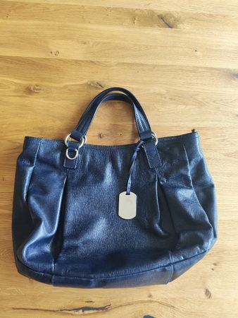 Furla Ledertasche / Shopper Nachtblau – gebraucht