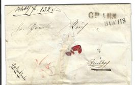Faltbrief Grabs - Trübbach  1864