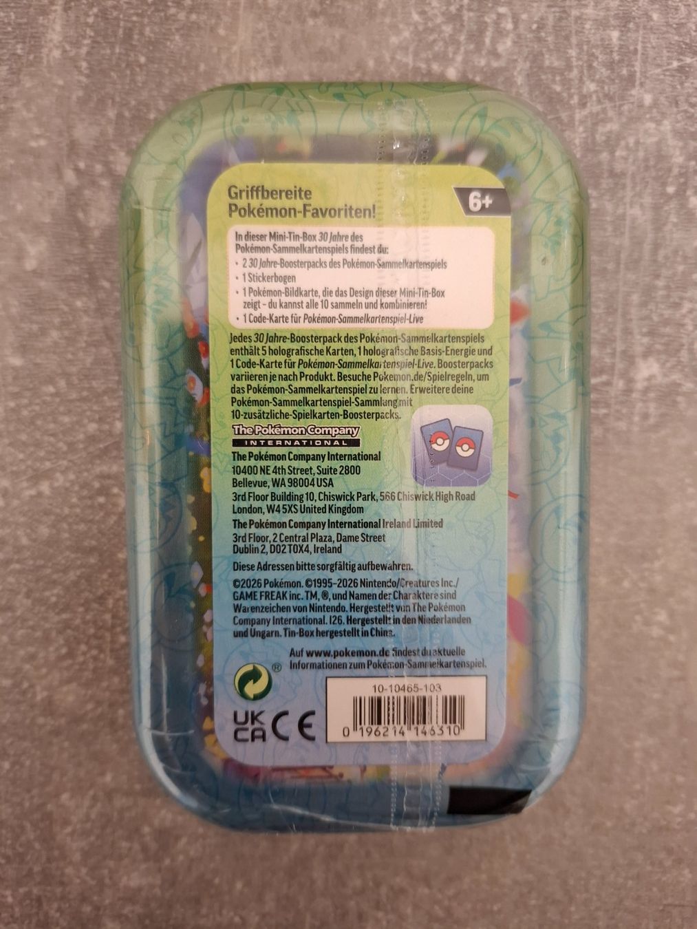 Pokémon Carte collezionabili: 30th Anniversary 30th Celebration Mini TIN -DE- – Nuovo e nell'imballaggio originale da Winterthur venduto da andrekeller95 1