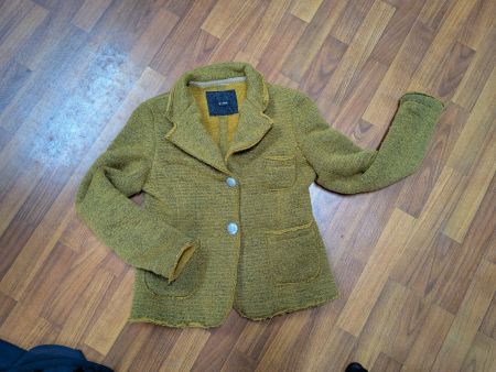 EXON Damen Übergangsjacke aus Wolle – Senfgelb