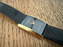 Armbanduhr Movado Museum rechteckig, vergoldet 