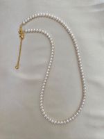 4.5 mm Top Glanz baby Süsswasserperlen Kette/ echte