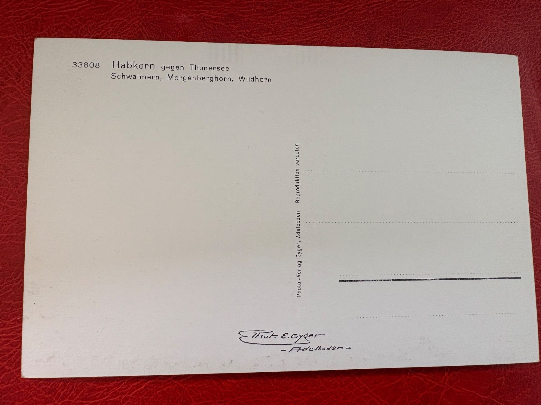 Cartoline postali: Habkern gegen Thunersee – Usato da St-Légier-La Chiésaz venduto da Theo005 1