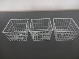 3 kleine transparente Aufbewahrungskörbchen Neuware