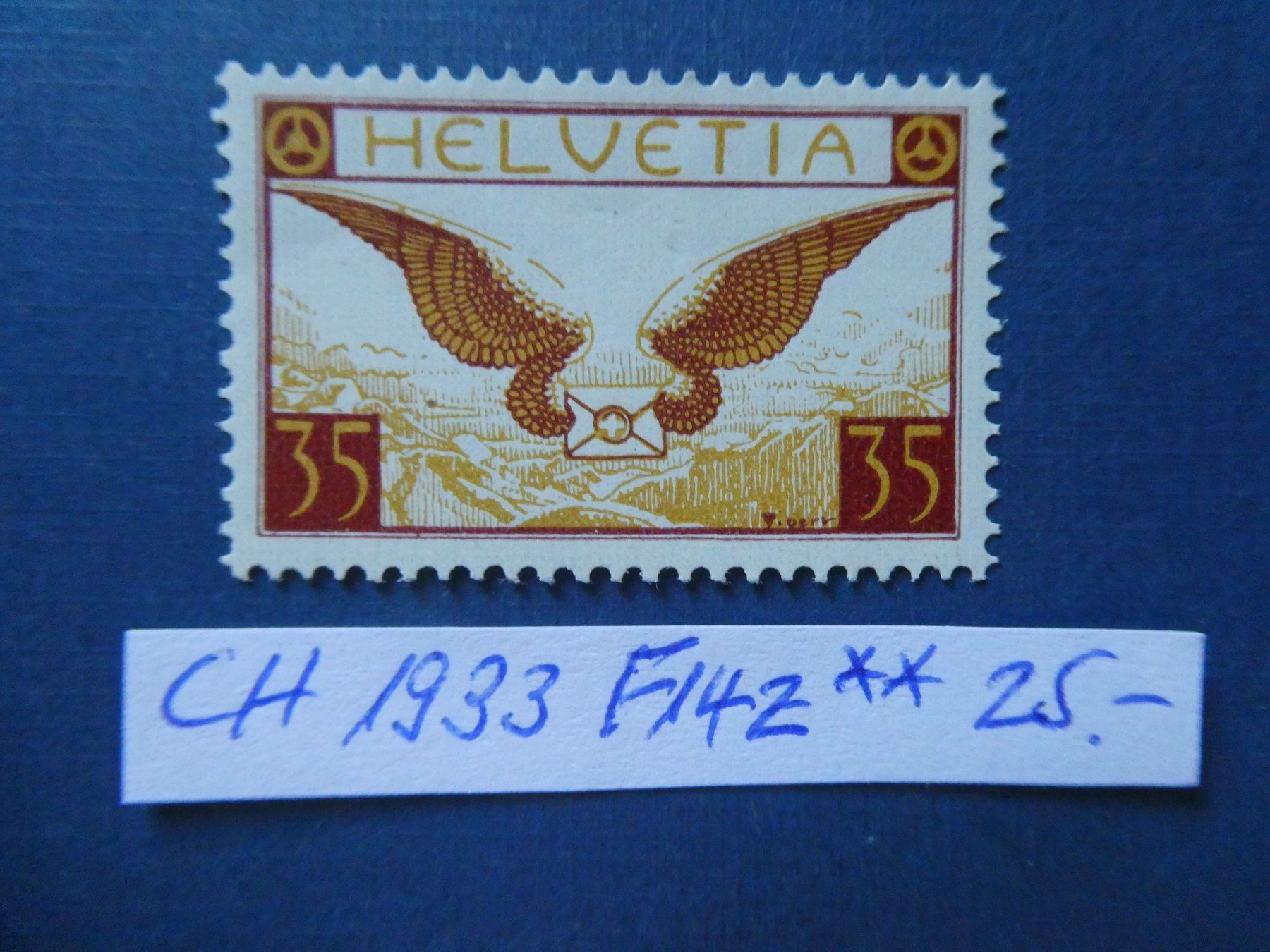 Tutti i francobolli: CH 1933 F14z postfrisch ** – Usato da Lausen venduto da Herbamare01