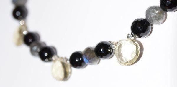 Catenine: LABRADORIT, ONYX, CITRIN COLLIER! UNIKAT – Nuovo (secondo la descrizione) da Basel venduto da Chili007 6