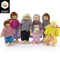 🐭 NEU Holzpuppen Familie 7 Stück