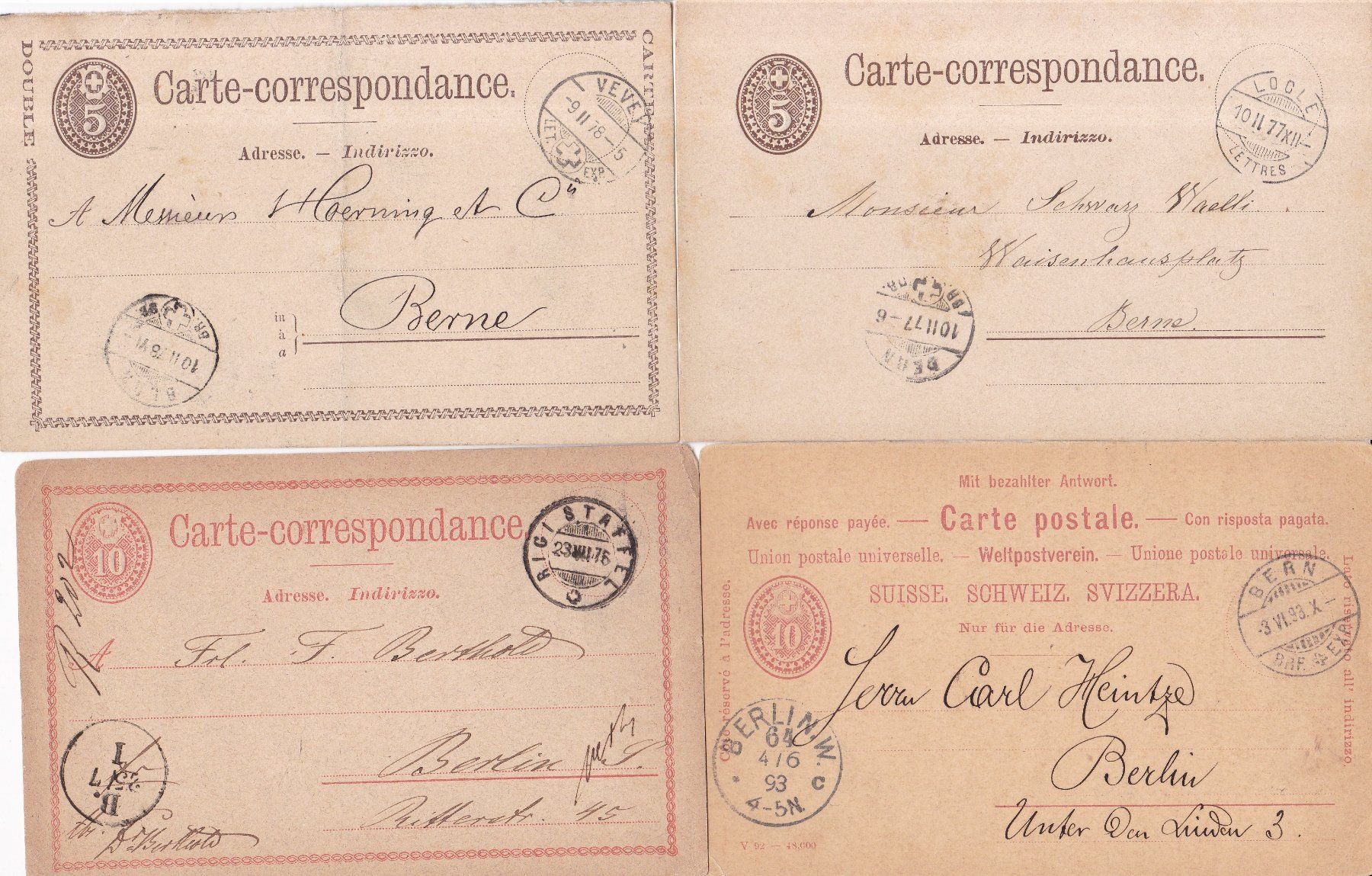 Alle Briefmarken: 40 Stk. Alte CH Postkarten, Karten – Gebraucht aus Münchwilen AG von Nesar 1