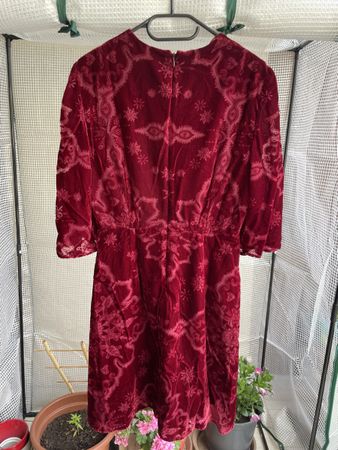 Rotes Samtkleid Mango