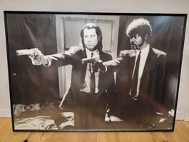 Poster Pulp Fiction mit Rahmen - Ikonische Filmszene