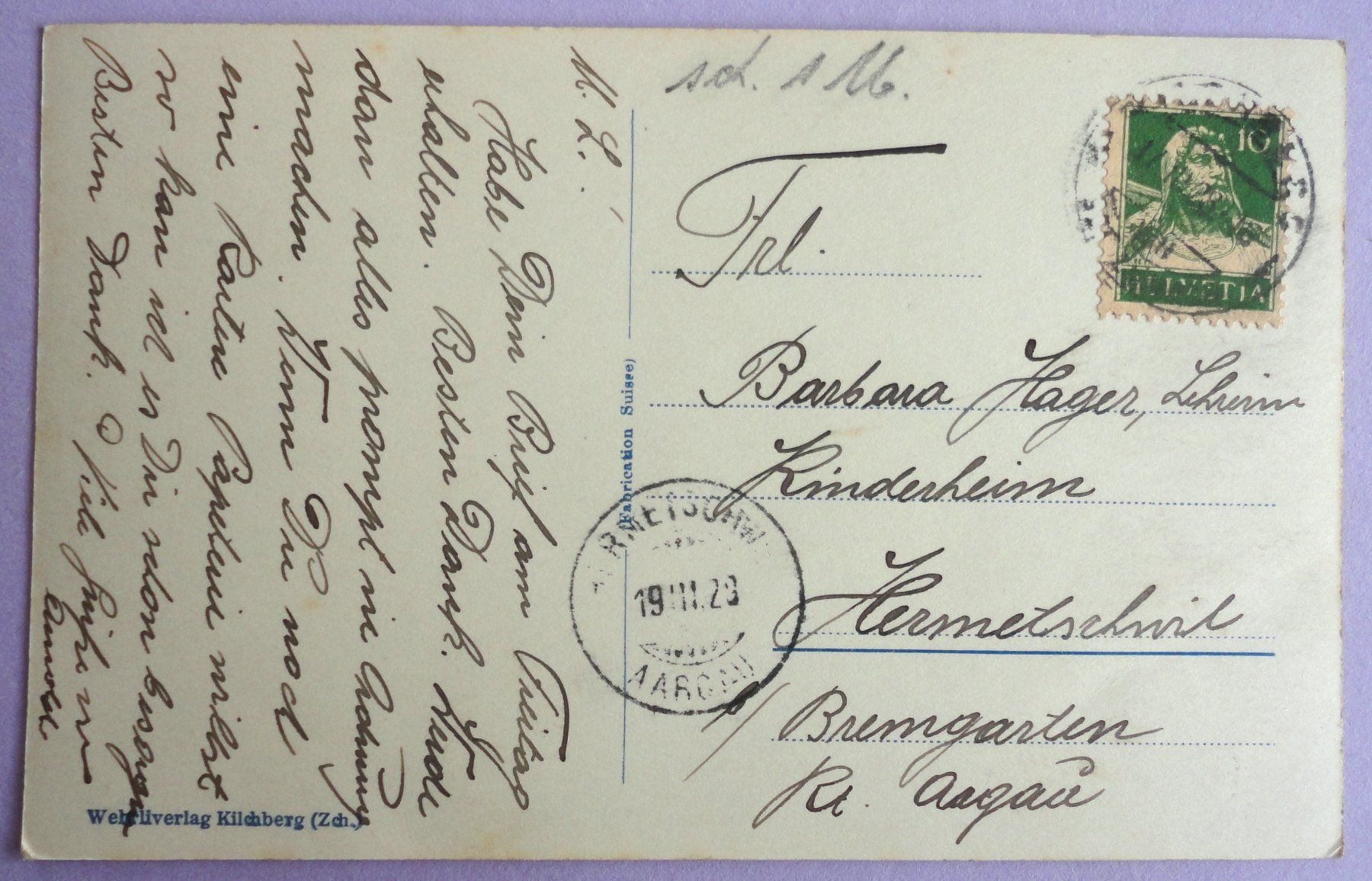 Cartoline postali: Taminnaschlucht – Usato da Fétigny venduto da Billy2miny 1