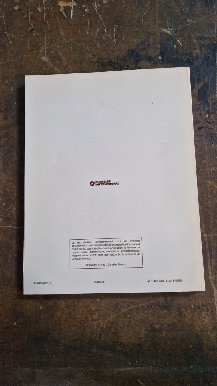 Libri: Methodes de diagnostic: Chrysler int. '92 transmission auto. – Usato da Zürich venduto da jhkag 3