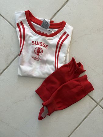 Schweiz Trikot Set Euro 2016 Grösse 110/116 weiss rot