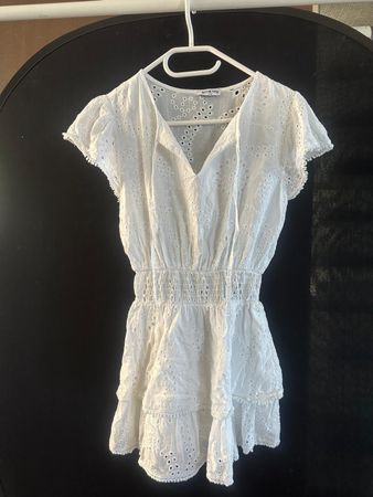 Sommerliches Weiss 🌺 Lochstickerei Kleid S/M Top Zustand ☀️