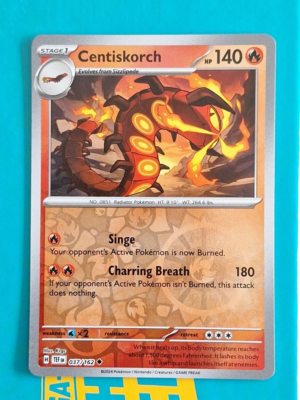 Pokémon Carte collezionabili: Centiskorch - Pokemon Temporal Forces Reverse Holo - #2.6 – Usato da Altstätten SG venduto da GGsGameshop
