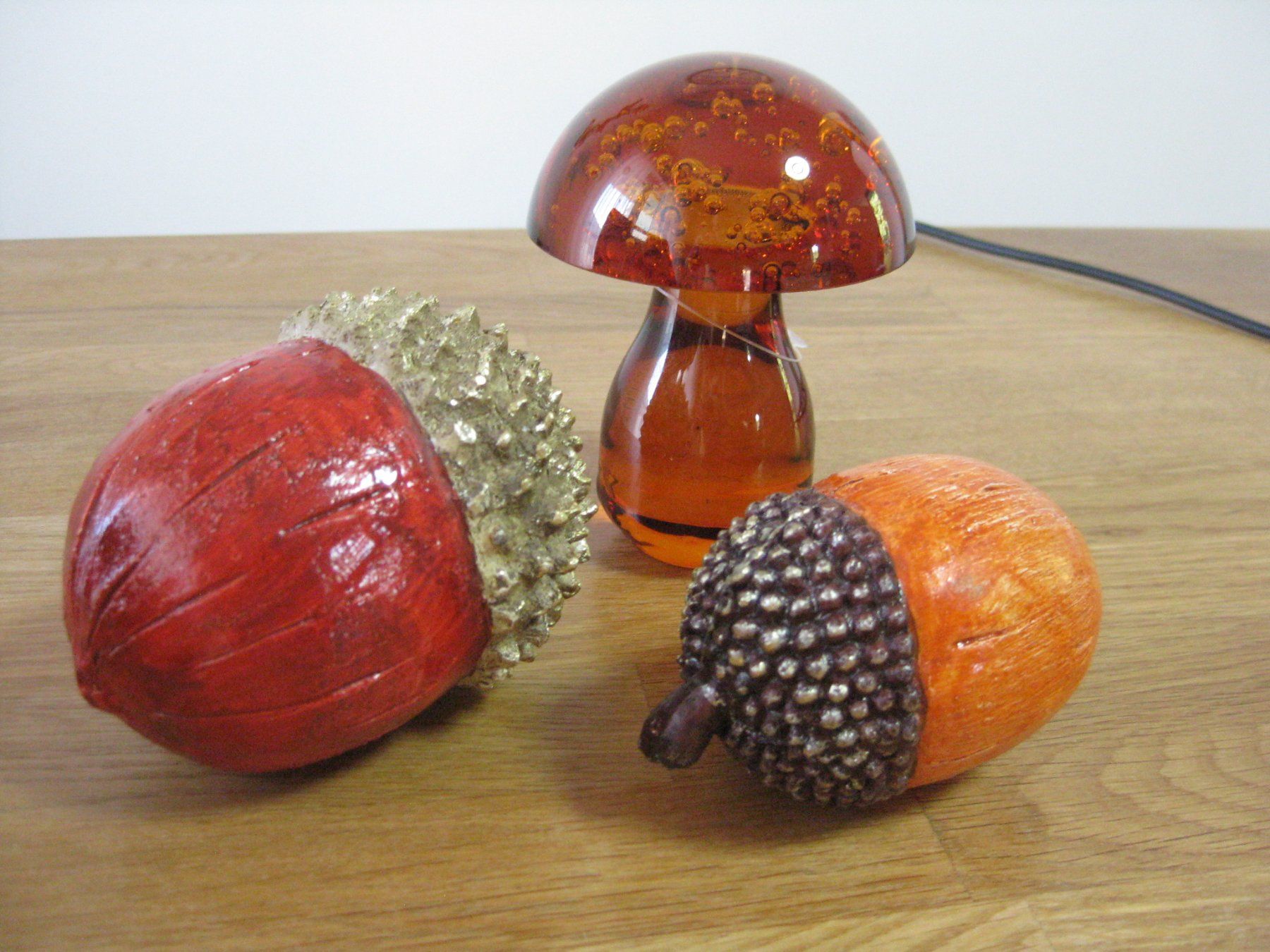 Tutte le decorazioni: Schöner Glas Pilz mit 2 Eicheln – Nuovo (secondo la descrizione) da Romanshorn venduto da Wazoohandlung 1