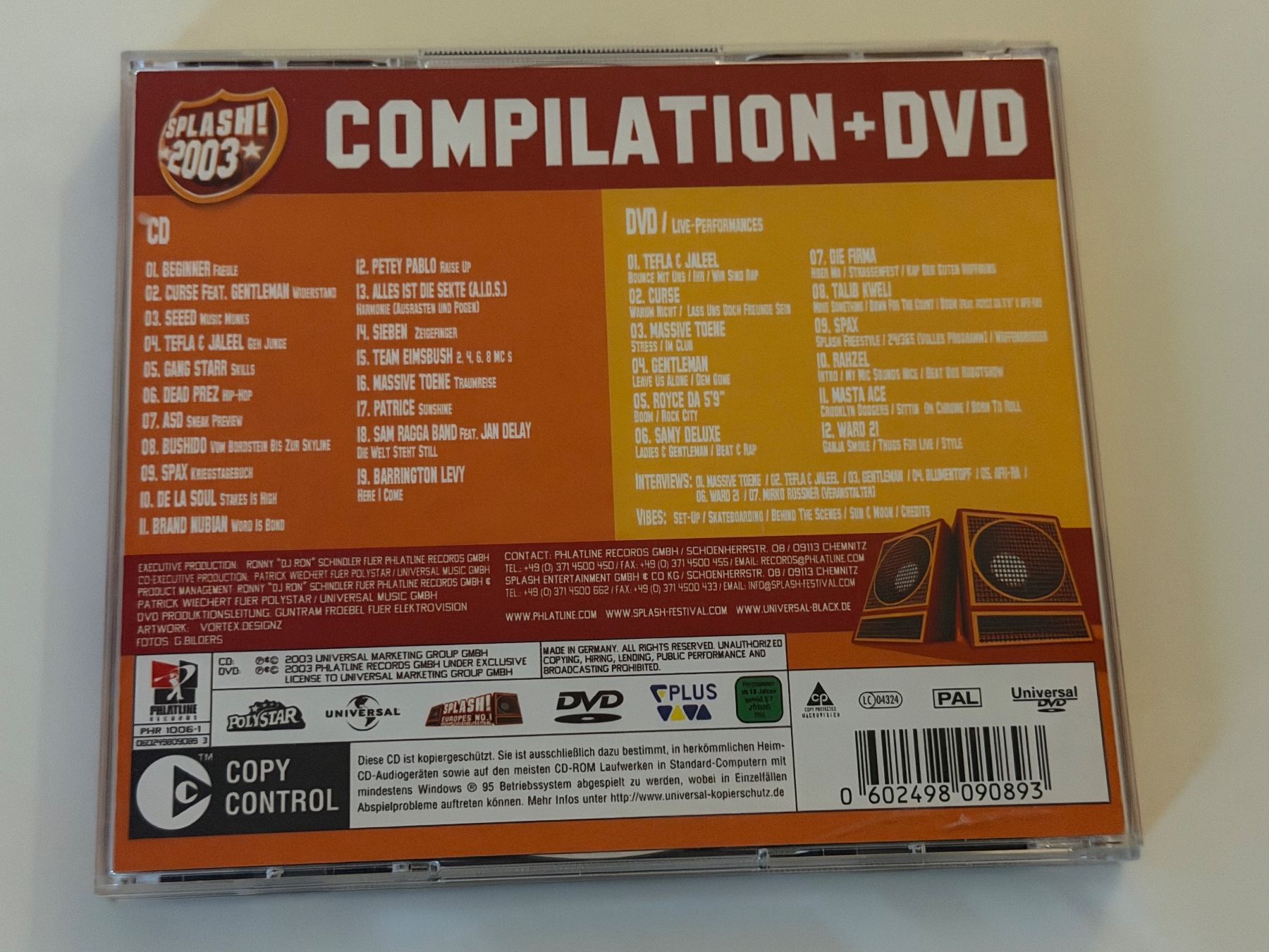 Tous les DVDs: Splash! 2003 Compilation CD+DVD - Hip-Hop – Neuf (Voir description) à Altstätten SG par sheamus 1