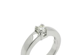 Brillant Solitär Ring 0.52ct Si1/I in 18K Weissgold *S3967
