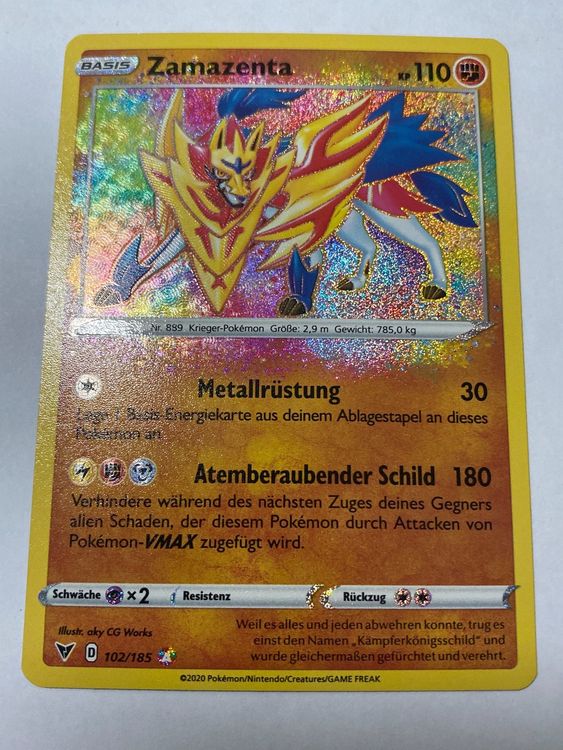 Pokemonkarte Zamazenta Amazing Rare | Kaufen Auf Ricardo